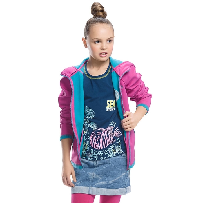 Ветровка для девочки, возраст 14 лет, цвет розовый