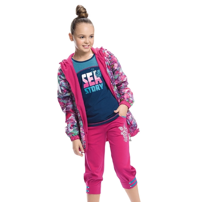 Ветровка для девочки, возраст 12 лет, цвет розовый