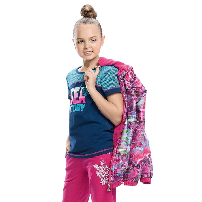 Ветровка для девочки, возраст 12 лет, цвет розовый