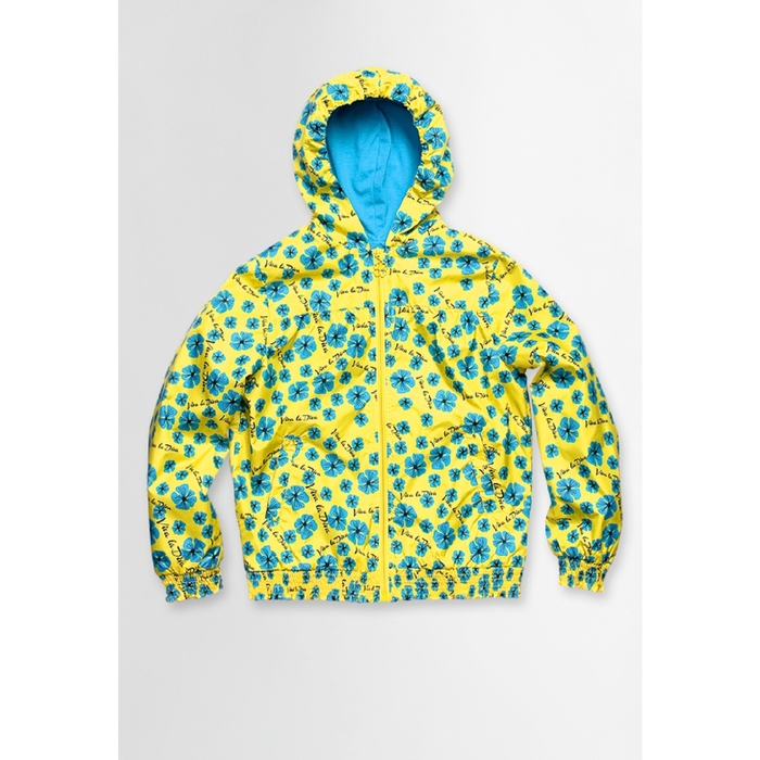 Ветровка для девочки, возраст 7 лет, цвет жёлтый