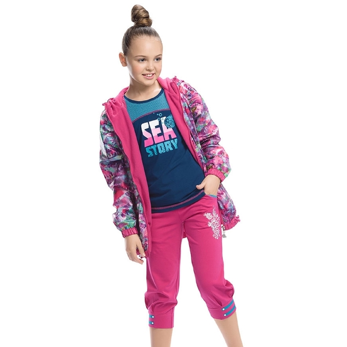 Ветровка для девочки, возраст 11 лет, цвет розовый