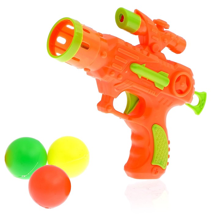 Пистолет Стрелок, стреляет шариками, цвета МИКС