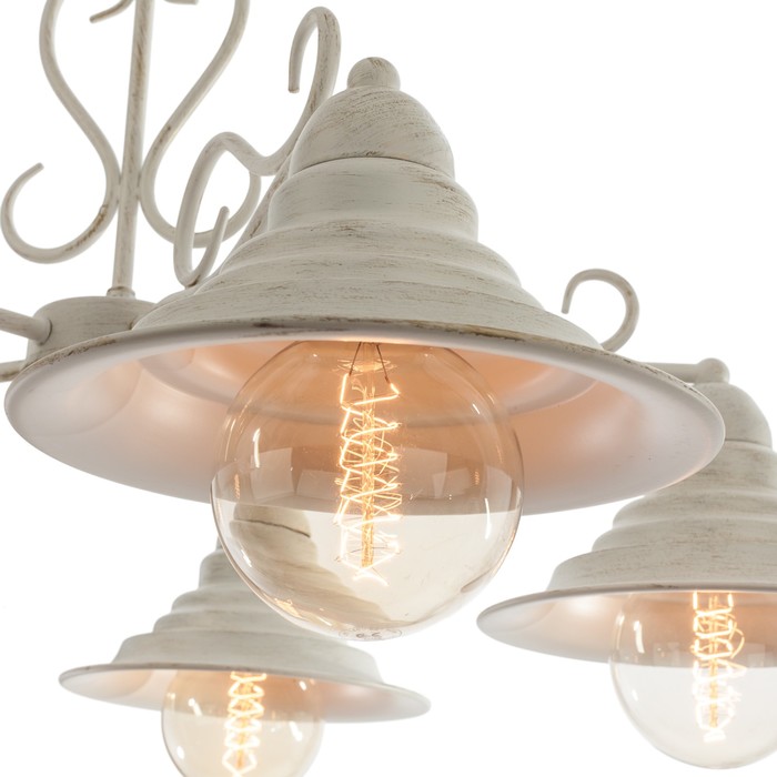 Люстра лофт "Люций" 5 ламп 60W Е27 основание белое 76х76х110 см