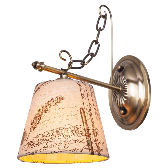 Бра "Винтаж" 1 лампа 60W Е27 основание античная бронза 17х17х46 см