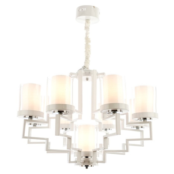 Люстра кантри "Лабиринт" 7 ламп 40W Е27 основание белое 66х66х120 см