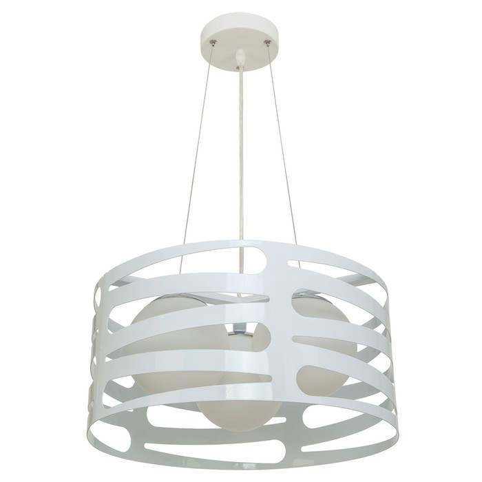 Люстра подвес "Легкость" 3 лампы 40W Е27 основание белое 40х40х90 см