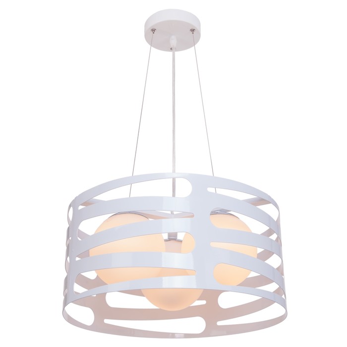 Люстра подвес "Легкость" 3 лампы 40W Е27 основание белое 40х40х90 см