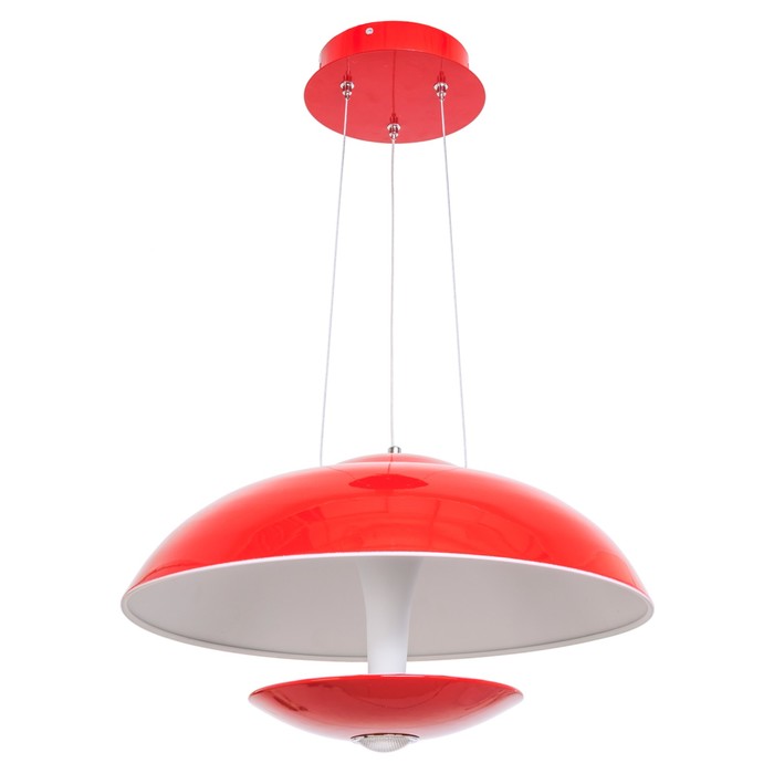 Люстра подвес "Абрис" 1 лампа 27W основание красное 45х45х120 см