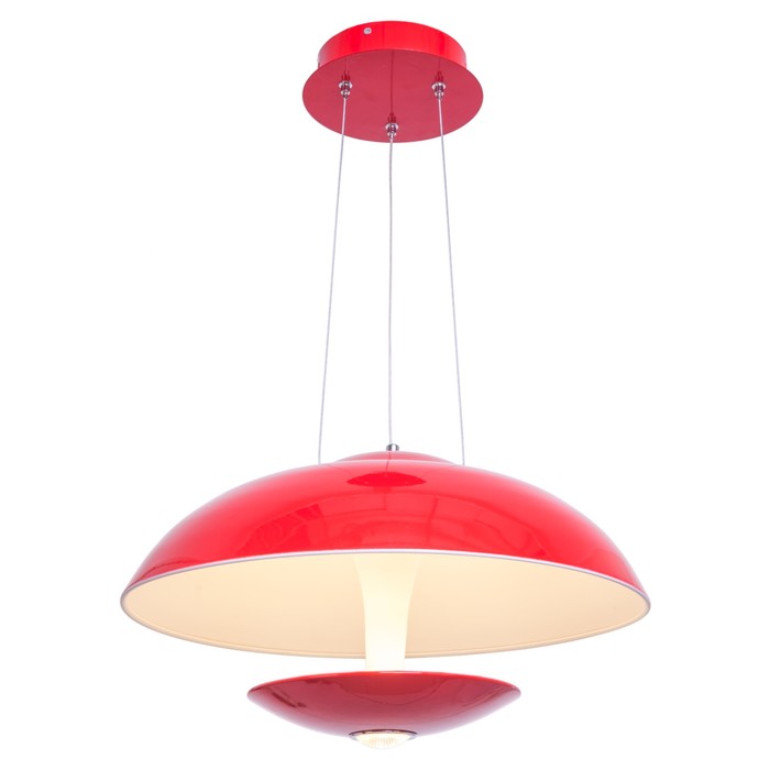 Люстра подвес "Абрис" 1 лампа 27W основание красное 45х45х120 см