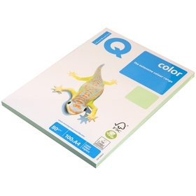 

Бумага цветная А4 100 л, IQ COLOR Pale, 80 г/м2, зеленый, MG28