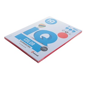 

Бумага цветная А4 100 л, IQ COLOR Intensive, 80 г/м2, красный, CO44