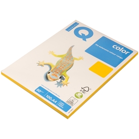 

Бумага цветная А4 100 л, IQ COLOR Intensive, 80 г/м2, желтый, SY40