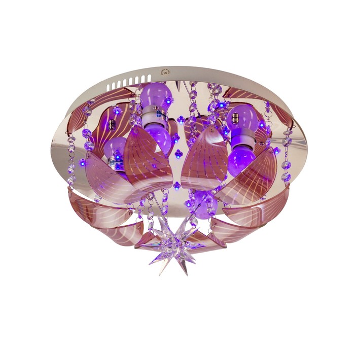 Люстра "Звезда", 4 лампы, с пультом, LED 15W Е27