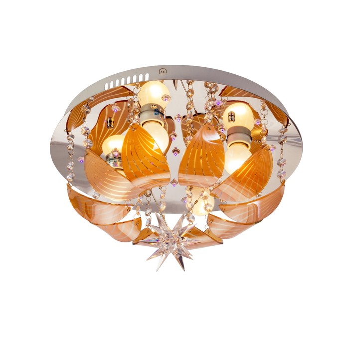 Люстра "Звезда", 4 лампы, с пультом, LED 15W Е27