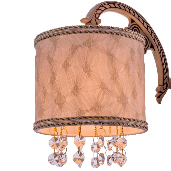 Люстра хрусталь классика "Греция" 3 лампы 40W Е14 основание бежевое 50х50х71 см