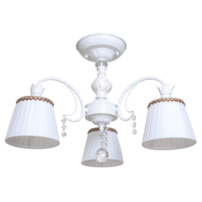 Люстра классика "Амина" 3 лампы 40W Е14 основание белое 50х50х38 см