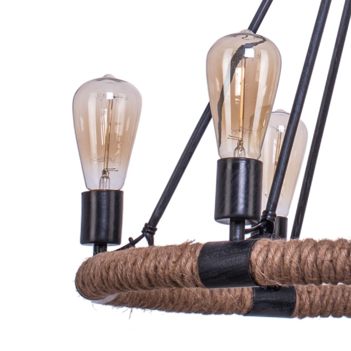 Люстра подвес "Палмер" 6х40W Е27 черный 62х62х120 см