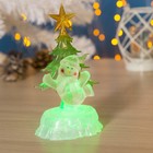 Игрушка световая "Снеговик под елкой" (батарейки в комплекте) 1 LED, RGB