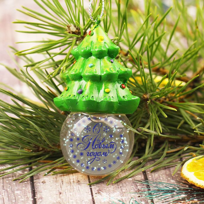 Сувенир снежный шар "С Новым годом", МИКС