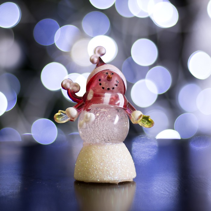 Игрушка световая "Снеговик радушный" (батарейки в комплекте) 1 LED, RGB
