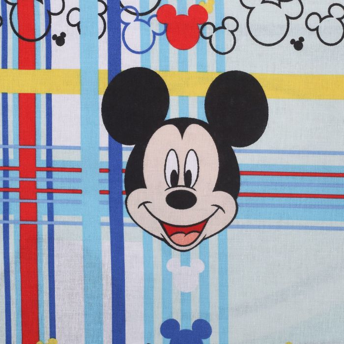 Постельное бельё 1,5 сп "Микки Маус" , размер 143х215 см, 150х214 см, 50х70 см -1 шт., 100% хлопок, поплин 125 г/м2