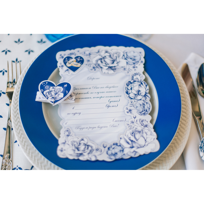 Приглашение свиток "Пионы"