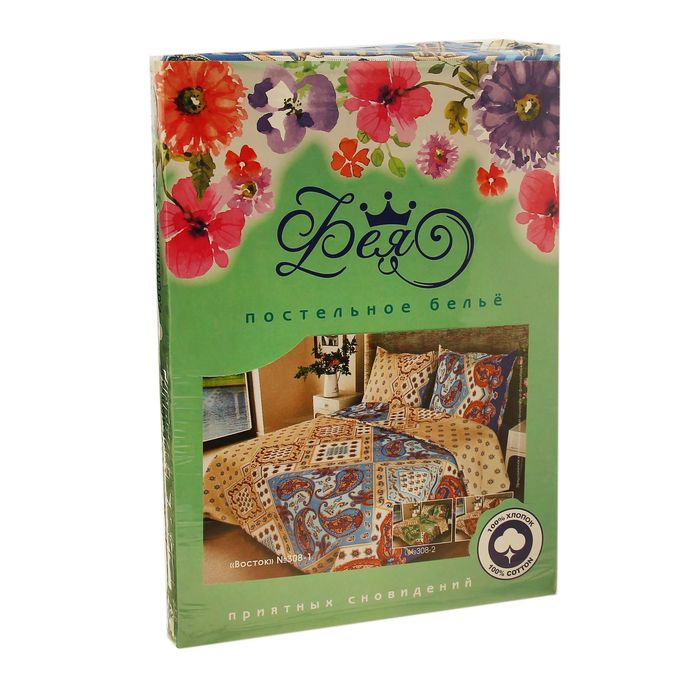 Постельное бельё 2сп ФЕЯ Восток 308-1 175х210 175х210 70х70 2шт бязь хл100% 105 гр/м