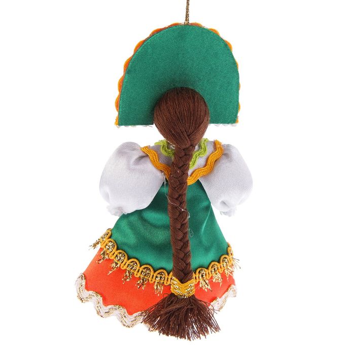 Авторская сувенирная кукла-подвеска "Девушка в кокошнике"
