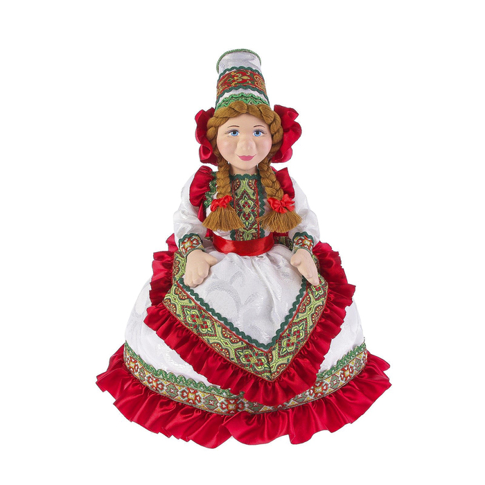 Авторская сувенирная кукла на чайник "Машенька в белом платье"