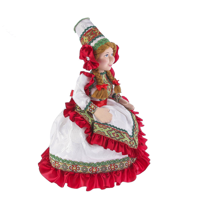 Авторская сувенирная кукла на чайник "Машенька в белом платье"