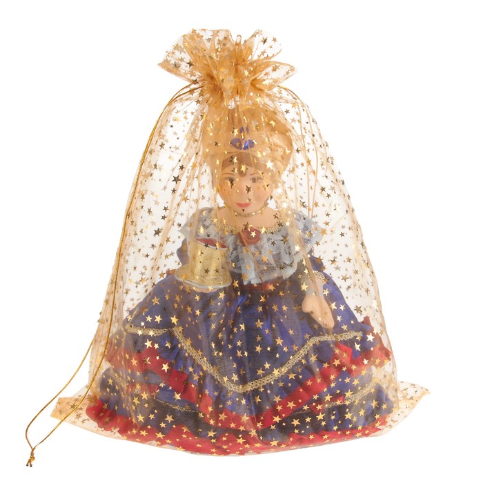 Авторская сувенирная кукла на чайник "Купчиха в синем"