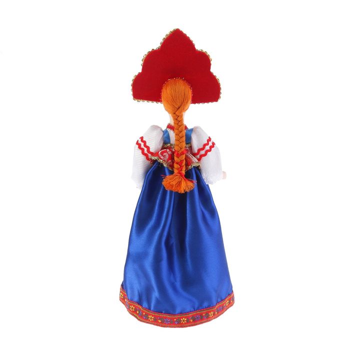 Авторская сувенирная кукла "Русская красавица в синем"