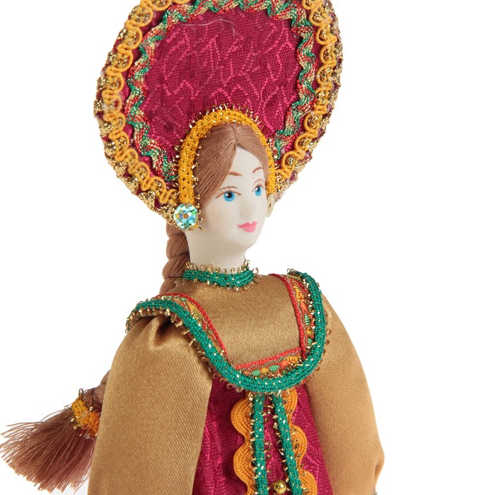 Авторская сувенирная кукла "Девица в красном"