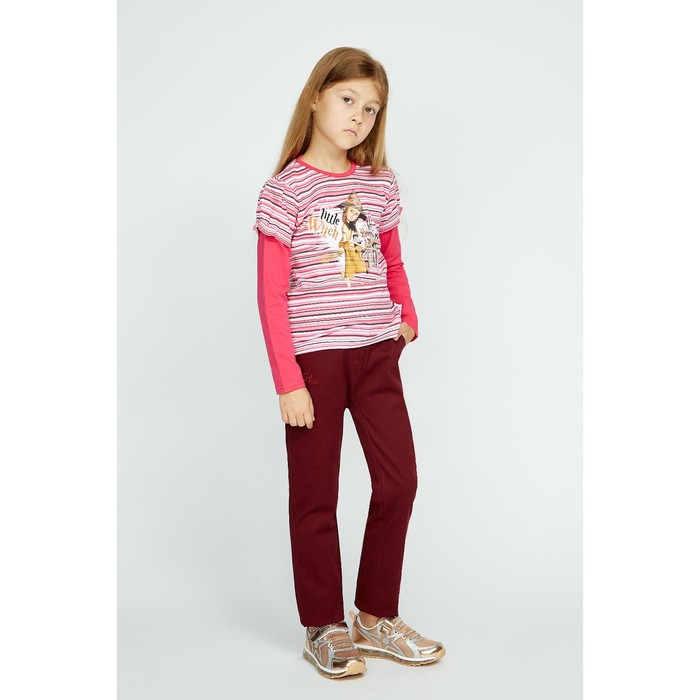 Кофточка с длин.рукавом для девочки "Мотылек", рост 128 (64), цвет розовый