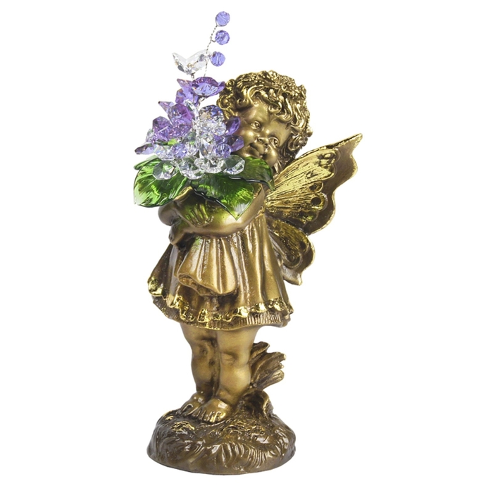 Статуэтка "Маленькая фея с хрустальными цветами" Сr vl