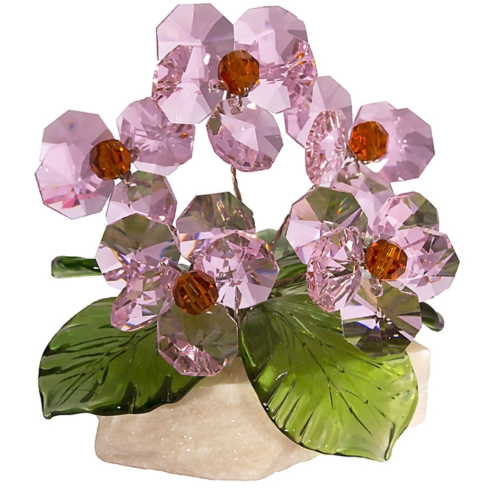 Хрустальные цветы на мраморе №26 ROS