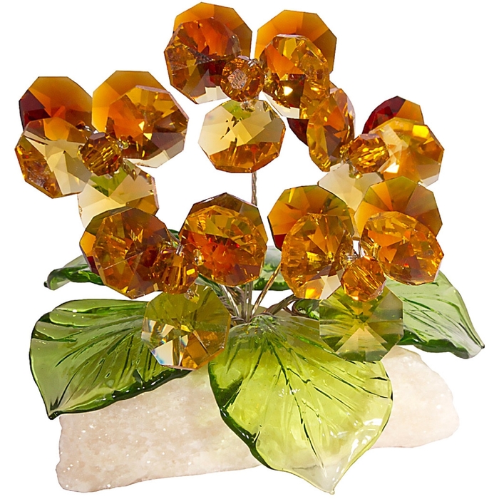 Хрустальные цветы на мраморе №26 TT