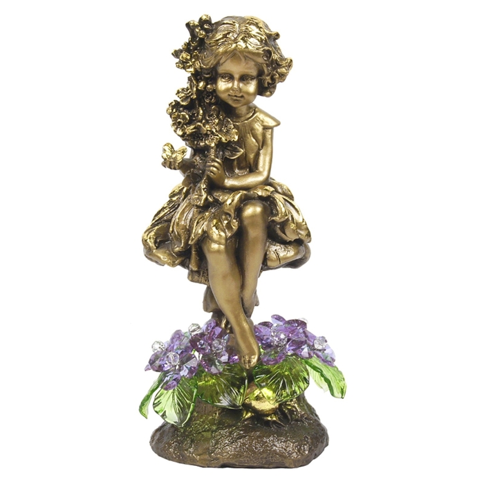 Статуэтка "Лесная фея с хрустальными цветами" VL