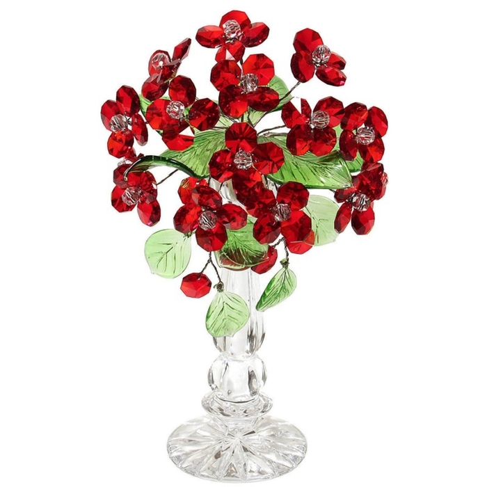 Цветочная композиция со стразами "Дерево" RED