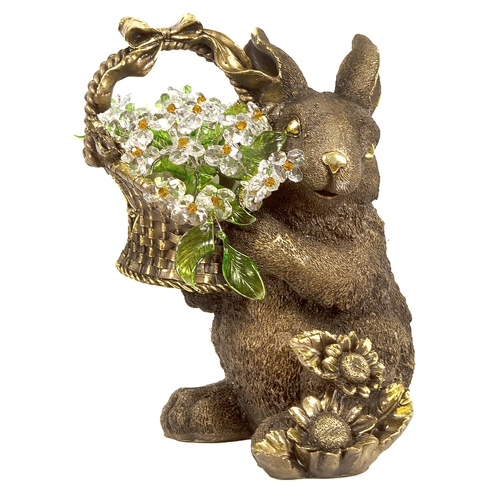 Статуэтка "Кролик с хрустальными цветами" LT TOP