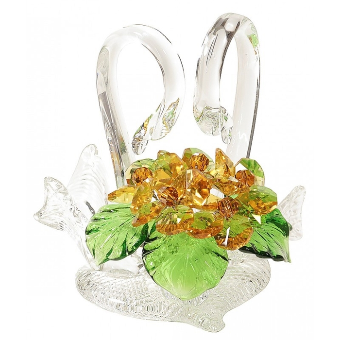 Цветочная композиция со стразами "Лебеди" LT Top