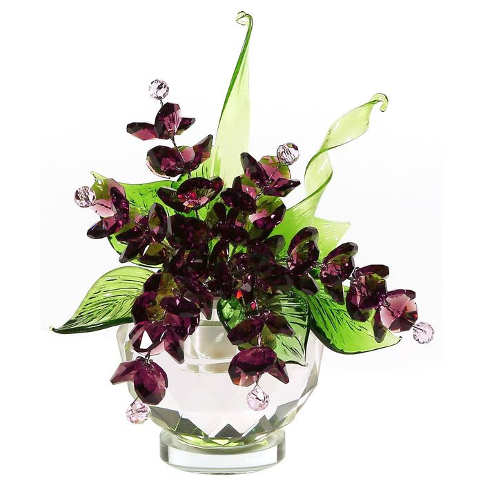 Хрустальные цветы в вазочке №51 VIN