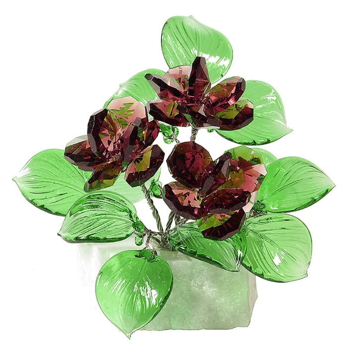 Хрустальные цветы на мраморе №23 VIN