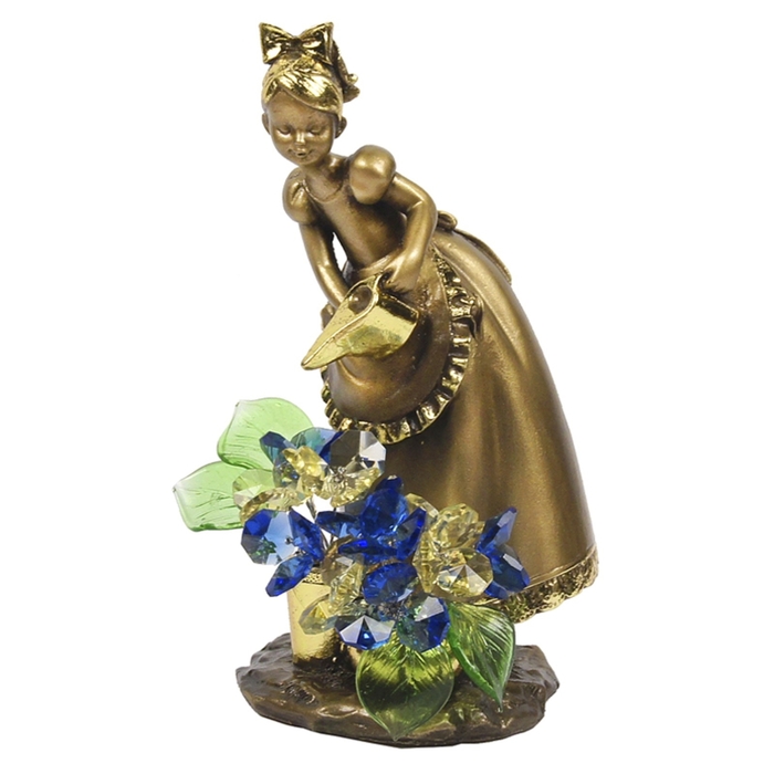 Статуэтка "Маленькая садовница с хрустальными цветами" DS