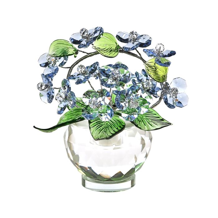 Хрустальные цветы в вазочке №52 LT BL