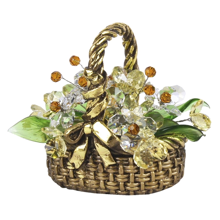 Корзина с хрустальными цветами 6013 LM