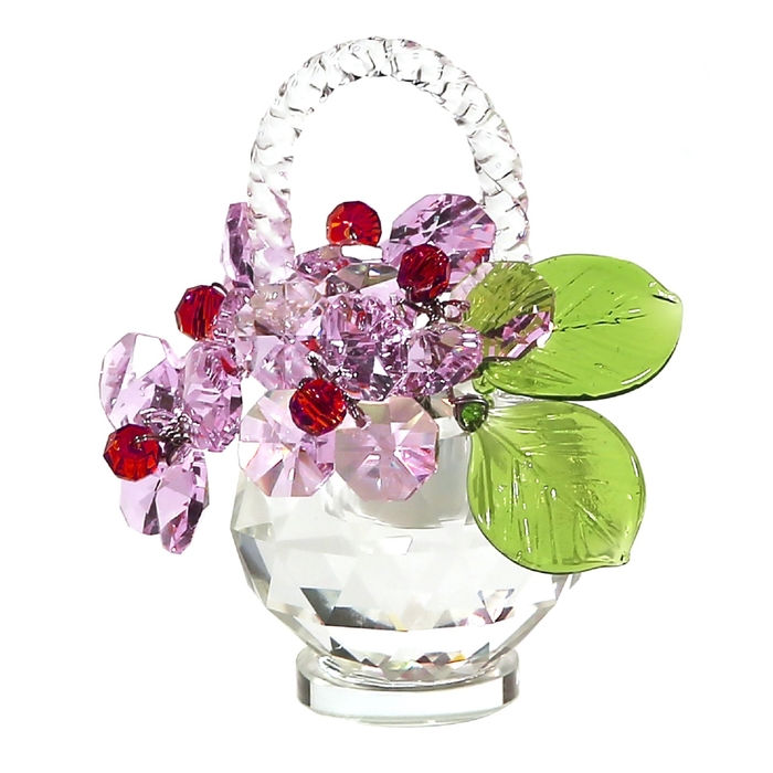 Хрустальные цветы в корзинке №32 ROS