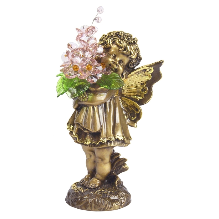 Статуэтка "Маленькая фея с хрустальными цветами" ROS