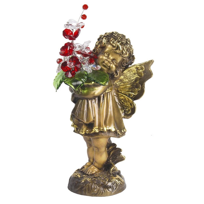 Статуэтка "Маленькая фея с хрустальными цветами" Сr r