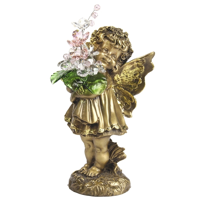 Статуэтка "Маленькая фея с хрустальными цветами" CR ROS